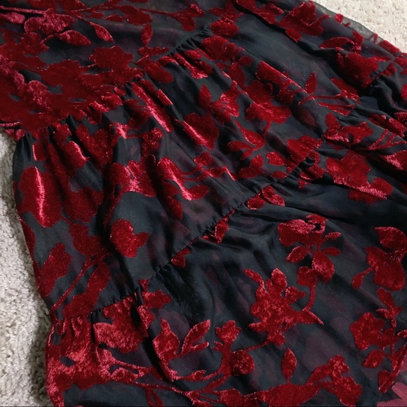 SOLD: For Love & Lemons Red & Black Dress - Picture 4 of 5